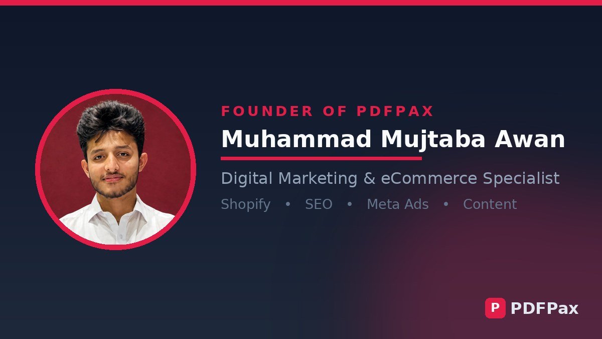 Muhammad Mujtaba Awan: Digital Marketing & eCommerce Specialist